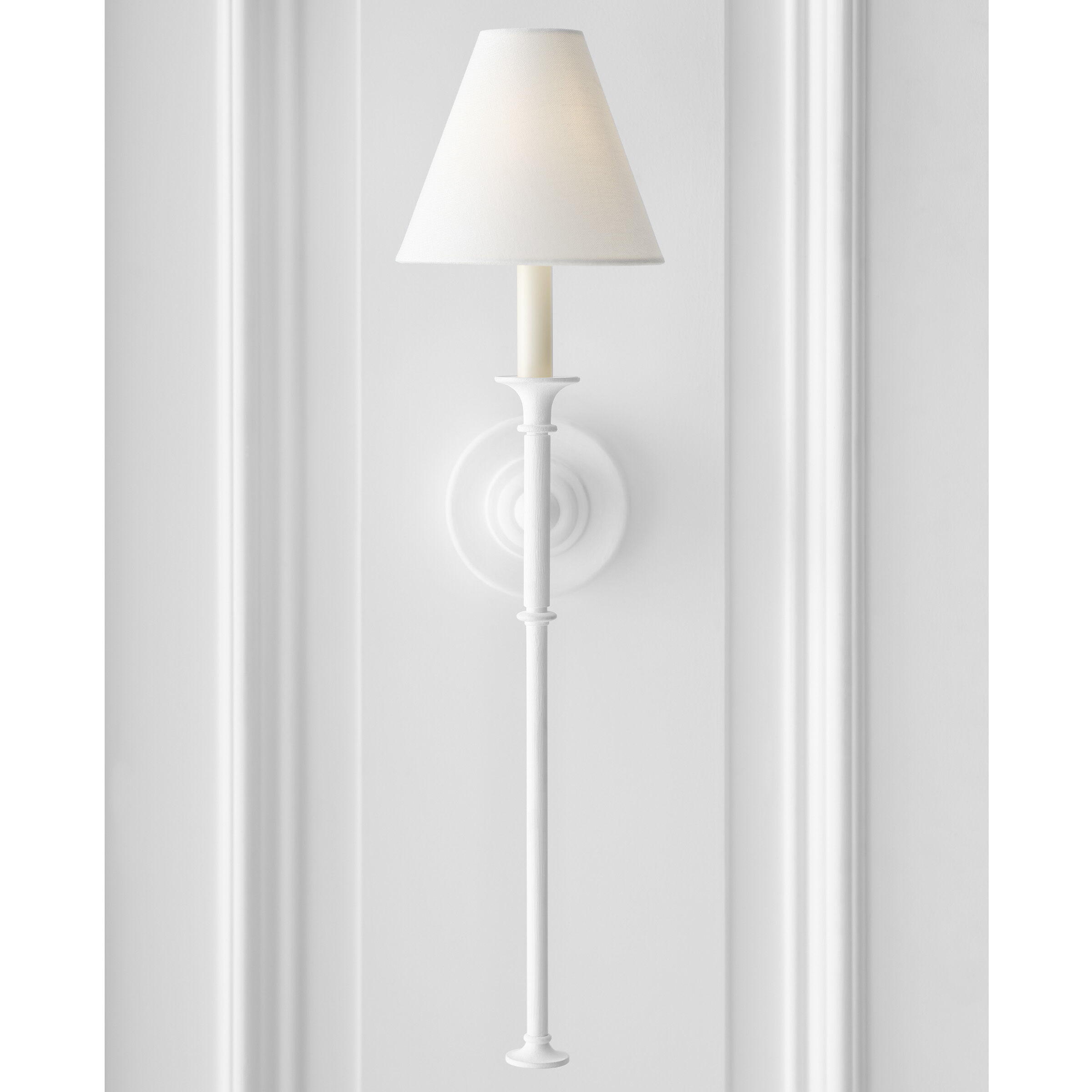 Thomas O'Brien Piaf LED 6.5 inch Plaster White Tail Sconce Wall Light, Large